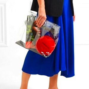 NWT SIMON MILLER XL Lunchbag 30 cm PVC Black and Transparent Clutch Bag